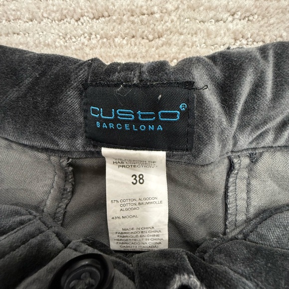 Custo Barcelona Gray Velvet Cargo Shorts - Picture 4 of 7